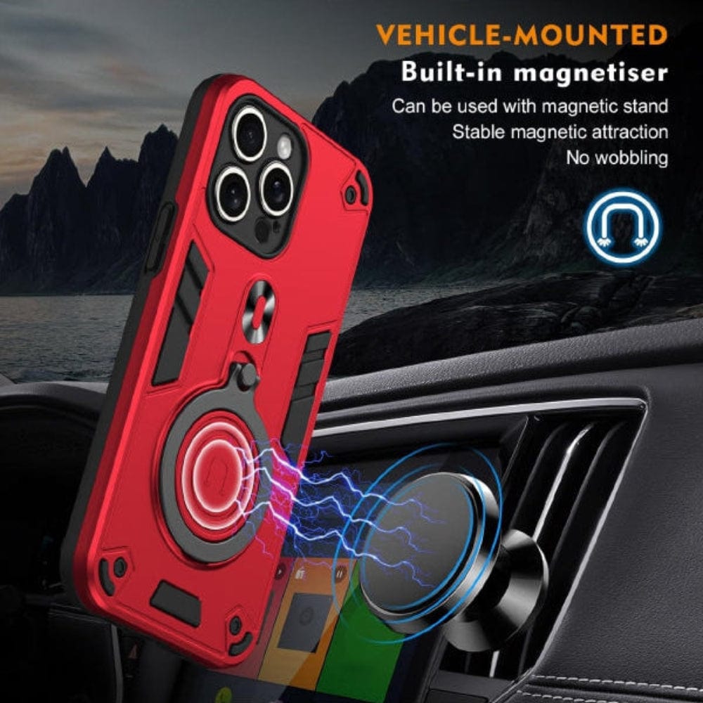 360 Rotating Ring Holder Armor Phone Case for Vivo Y18 Back Cover Onezeros.in