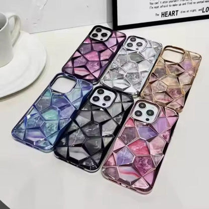 3D Diamond Design Marble Stone Phone Cover for OPPO A18 Back Case Onezeros.in