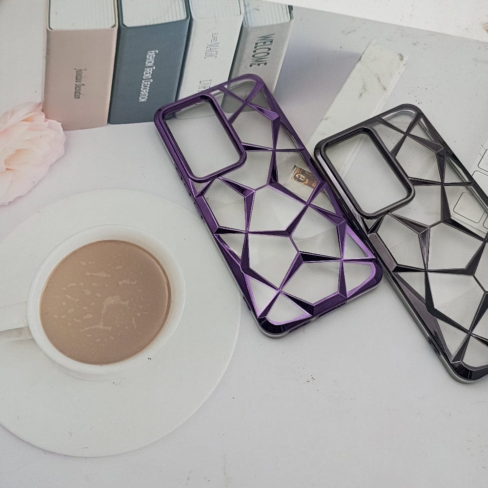 3D Diamond Design Marble Stone Phone Cover for Vivo T3/Y200E Back Case Onezeros.in