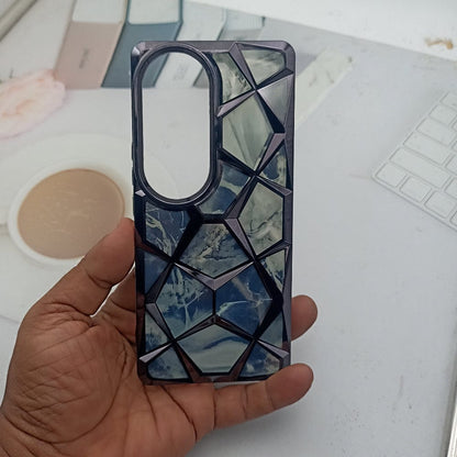 3D Diamond Design Marble Stone Phone Cover for Vivo V40/V40 Pro Back Case Black Onezeros.in