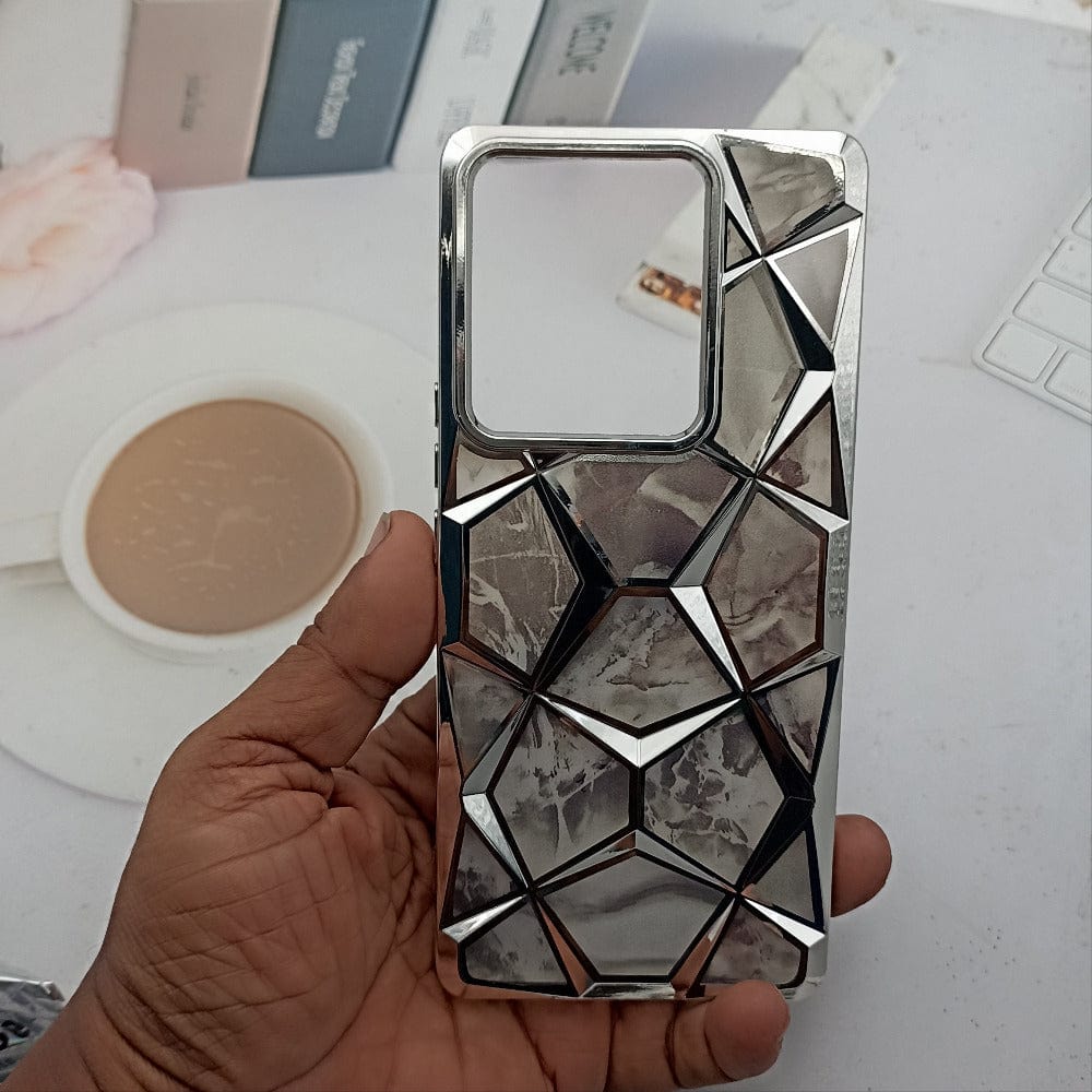 3D Diamond Design Marble Stone Phone Cover for Vivo Y200 Pro Back Case Onezeros.in