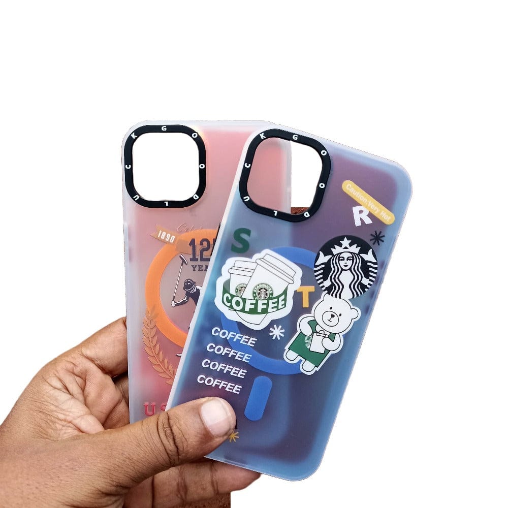 3D Glaze Icons Mag Safe Back Cover for iPhone 13 Phone Case Onezeros.in