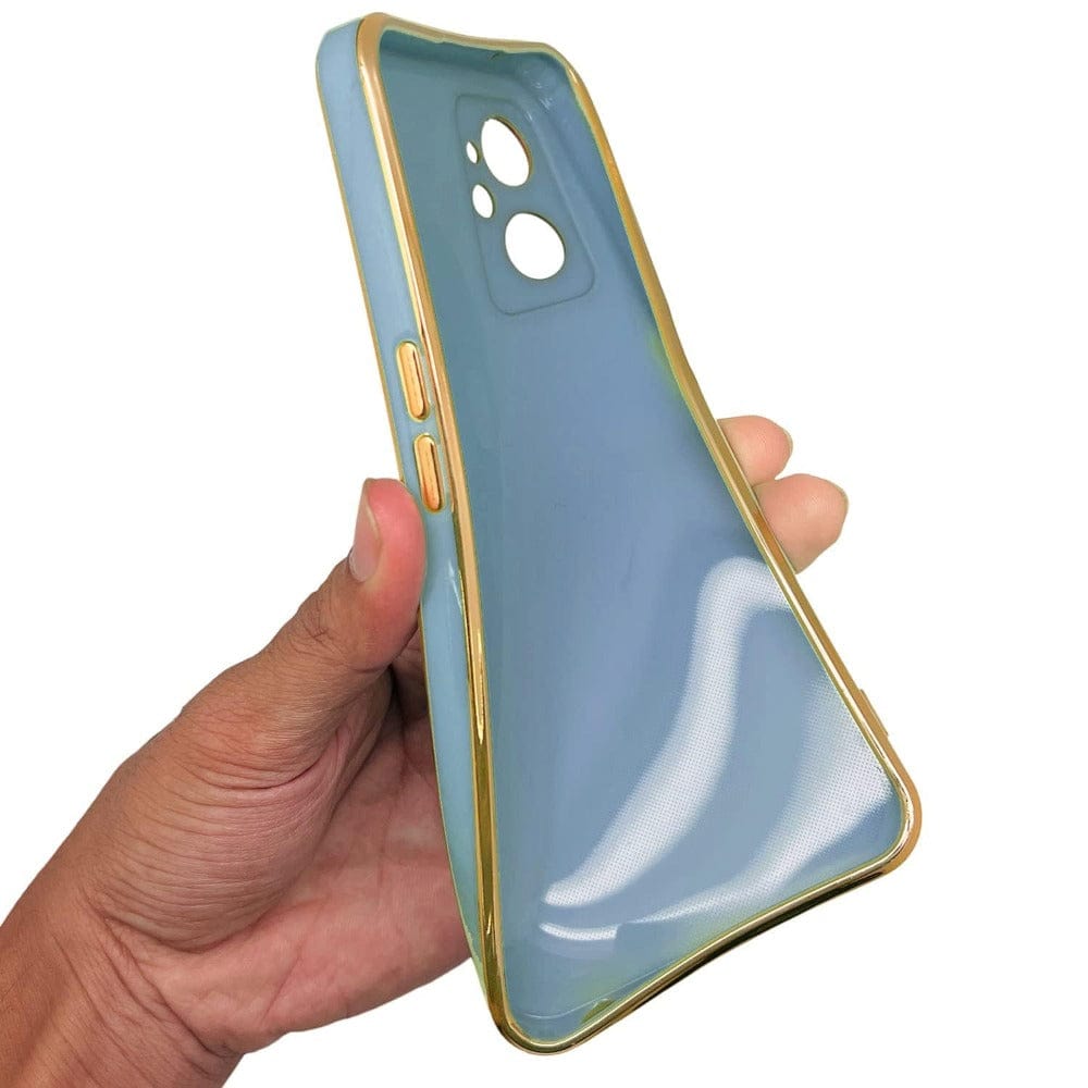 6D Golden Edge Chrome Back Cover For POCO X5 5G/Redmi Note 12 5G Phone Case Onezeros.in