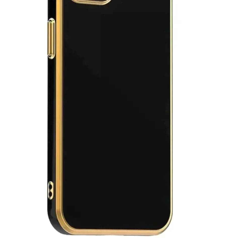 6D Golden Edge Chrome Back Cover For Redmi K20 Phone Case Black Onezeros.in