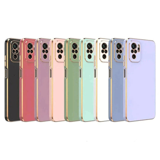 6D Golden Edge Chrome Back Cover For Redmi Note 12 Phone Case Blue Onezeros.in