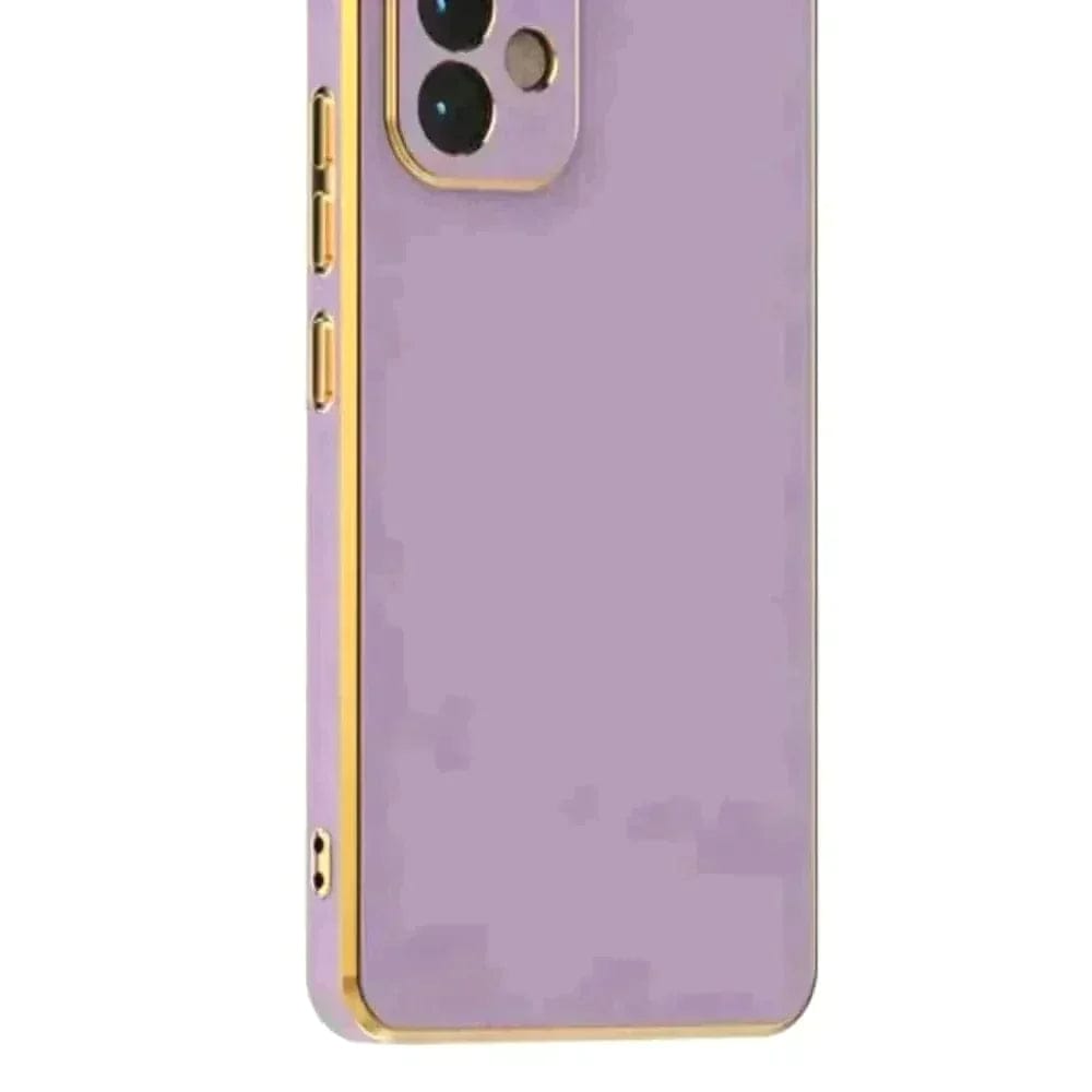 6D Golden Edge Chrome Back Cover For Vivo T1 44w Phone Case Purple Onezeros.in