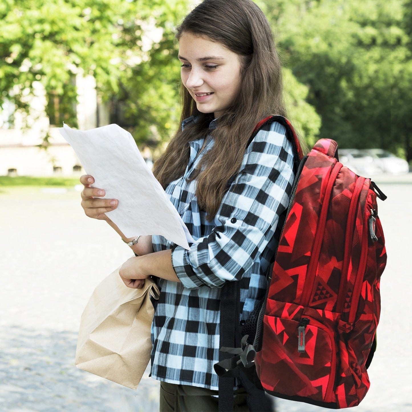 ANSIO School/College Backpack with 4 Compartments Onezeros.in