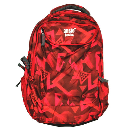 ANSIO School/College Backpack with 4 Compartments Red Onezeros.in