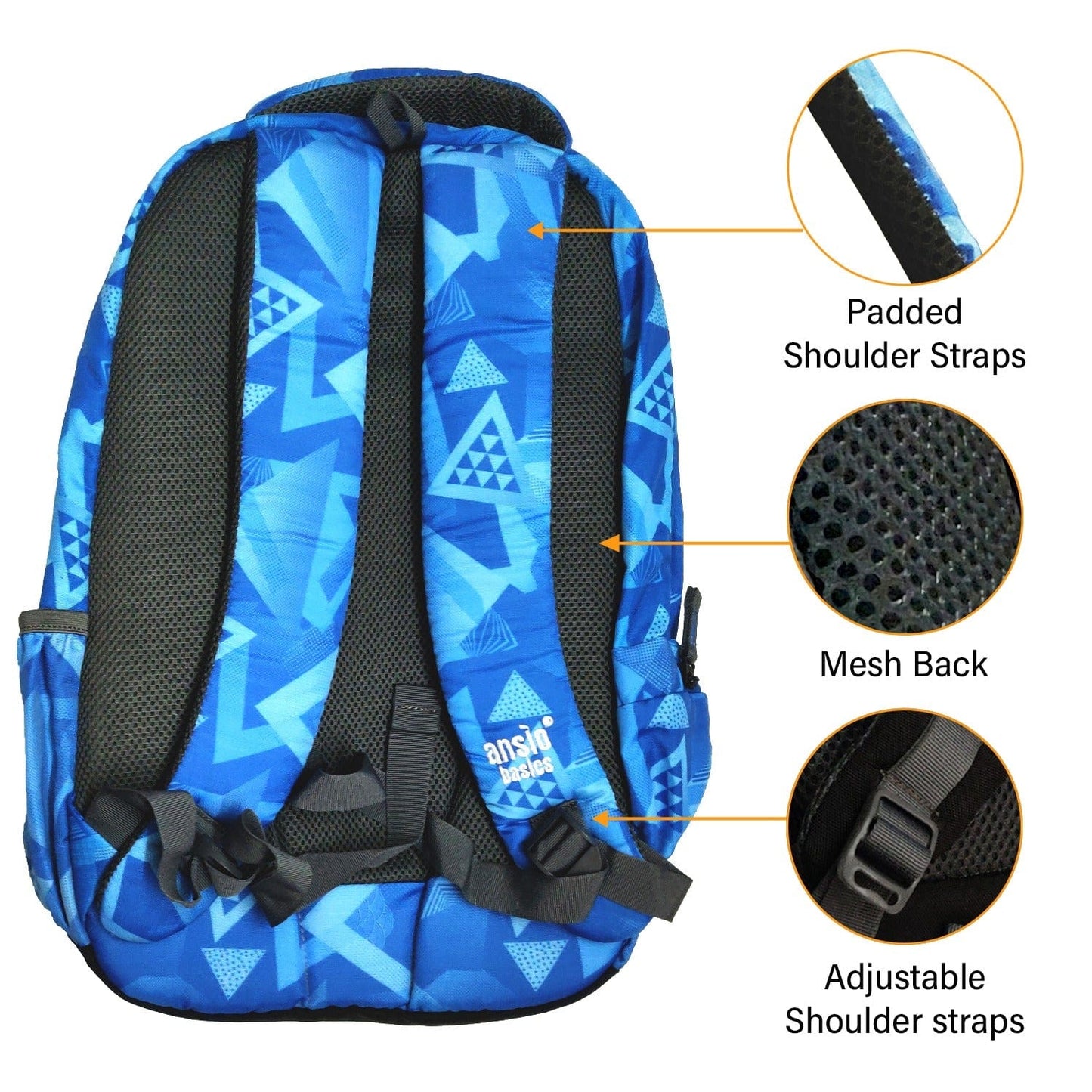 ANSIO School/College Backpack with 4 Compartments Onezeros.in