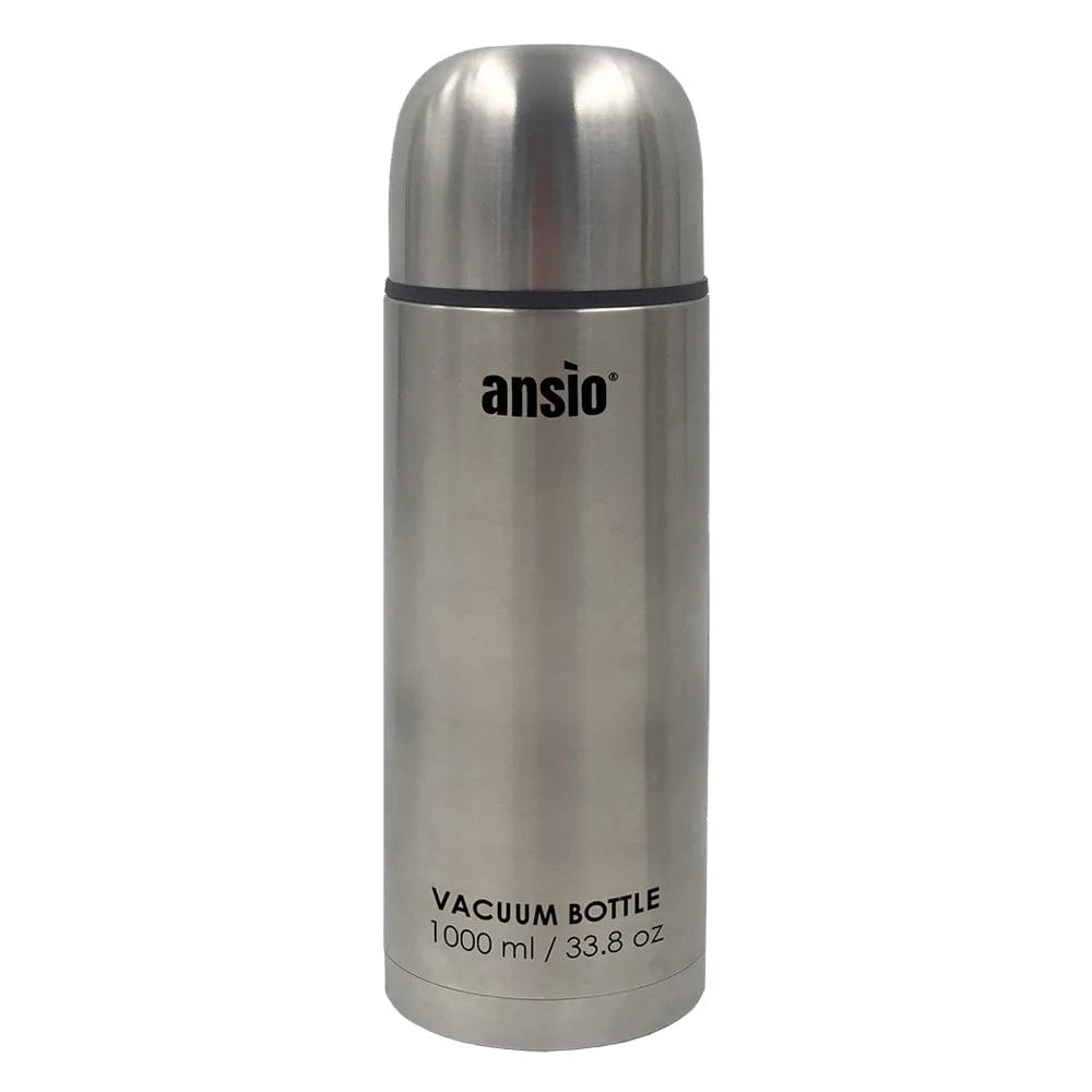 Ansio Stainless Steel Bullet Flasks - 1000ml Silver Onezeros.in