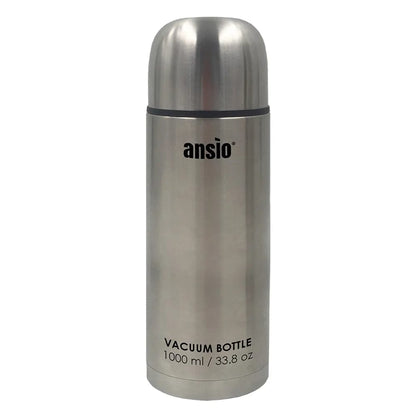 Ansio Stainless Steel Bullet Flasks - 1000ml Silver Onezeros.in