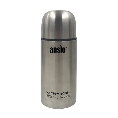 Ansio Stainless Steel Bullet Flasks - 500ml Silver Onezeros.in