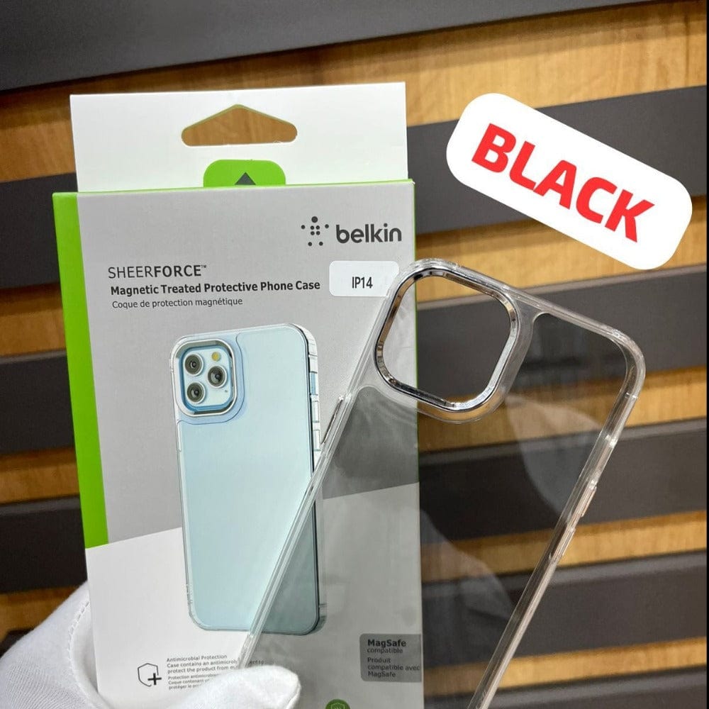 Belkin Black Transparent Phone Case for iPhone 15 Onezeros.in