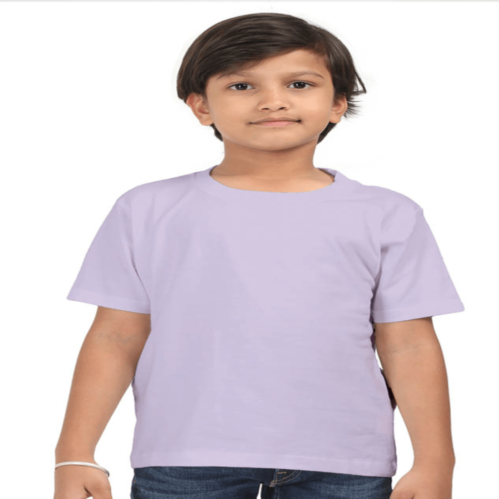 Boys Cotton T-Shirt Lavender / 0-12M Qikink