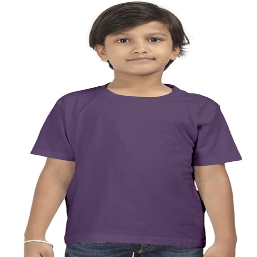 Boys Cotton T-Shirt Purple / 0-12M Qikink