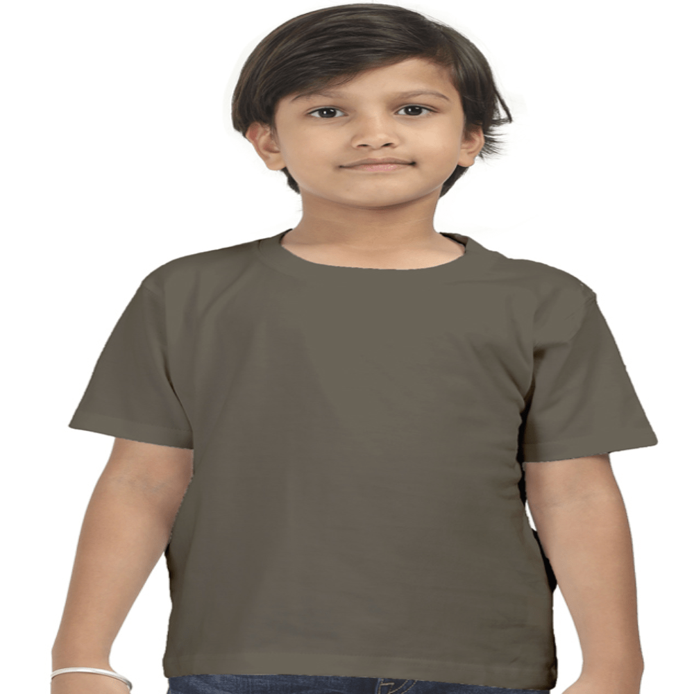 Boys Cotton T-Shirt Olive Green / 0-12M Qikink