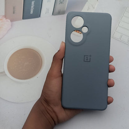 Brand Logo Phone Case For Oneplus Nord CE 3 Lite 5G Back Cover Gray Onezeros.in