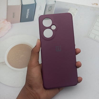 Brand Logo Phone Case For Oneplus Nord CE 3 Lite 5G Back Cover Maroon Onezeros.in