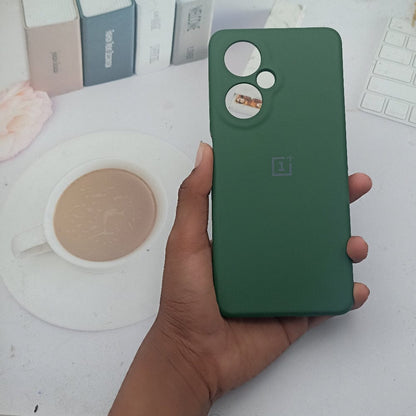 Brand Logo Phone Case For Oneplus Nord CE 3 Lite 5G Back Cover Dark Green Onezeros.in