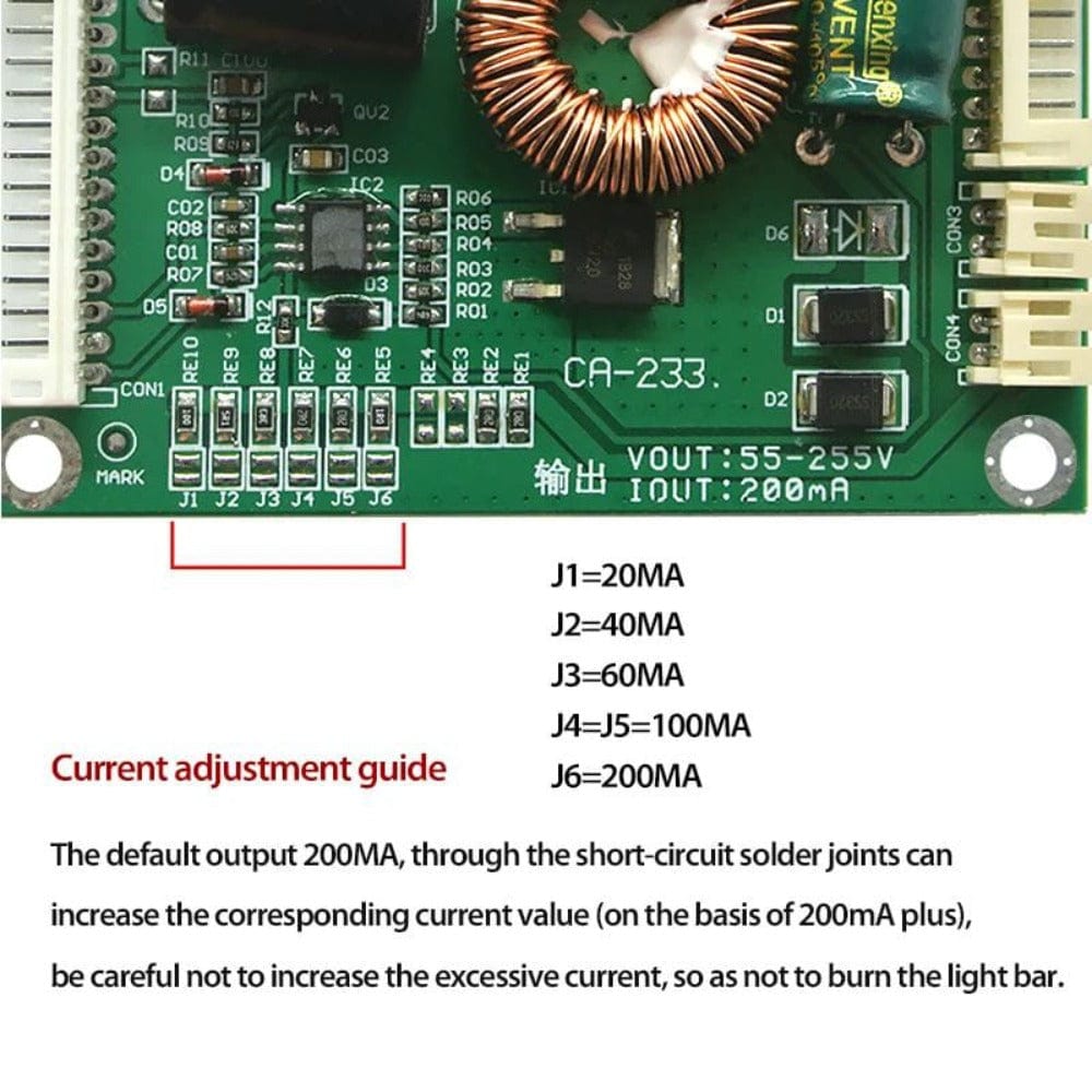 CA-233 Single Coil Universal Backlight Inverter Board 32-60 inch LED TV Onezeros.in