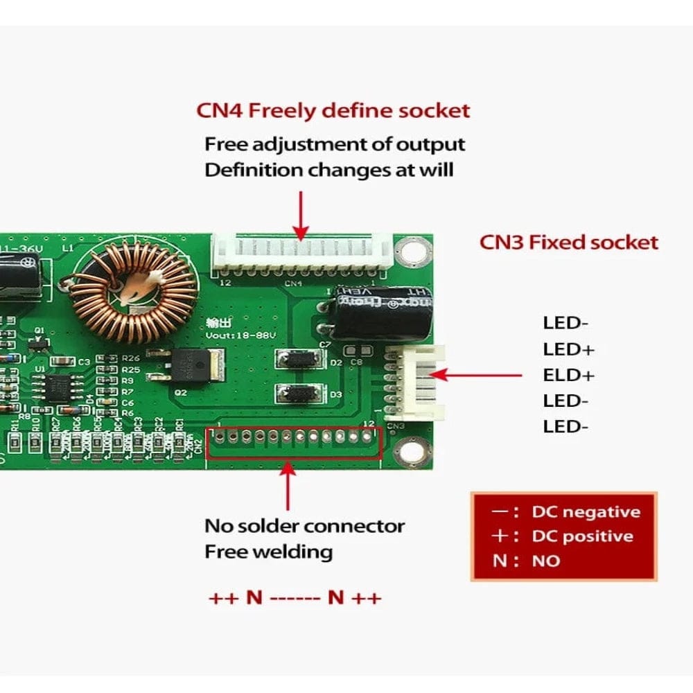 CA-255S Single Coil Universal Backlight Inverter Board 10-48 inch LED TV Onezeros.in