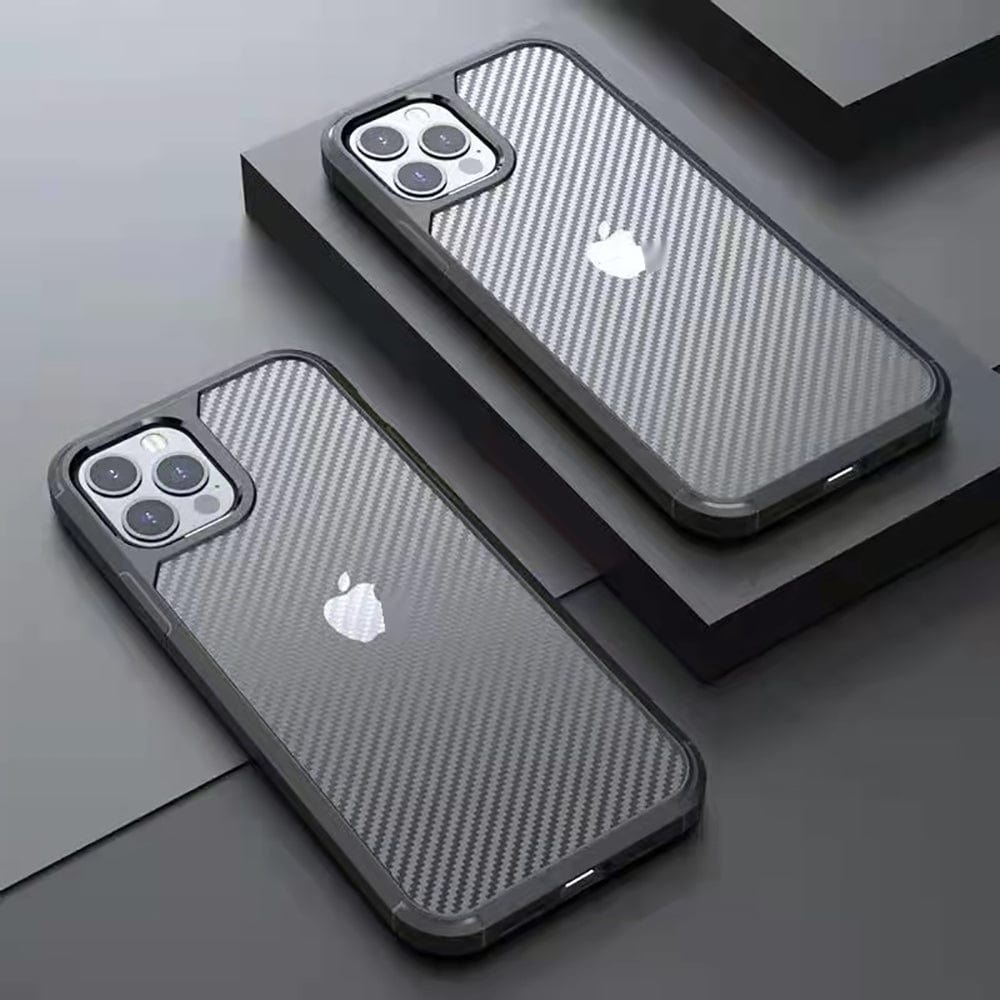 Carbon Fiber Design Phone Case for iPhone 11 Back Cover Black Onezeros.in