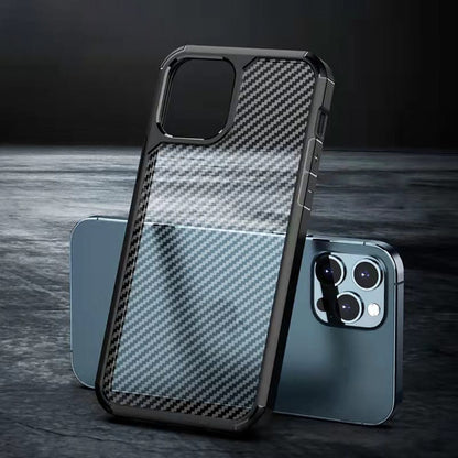 Carbon Fiber Design Phone Case for iPhone 11 Back Cover Black Onezeros.in