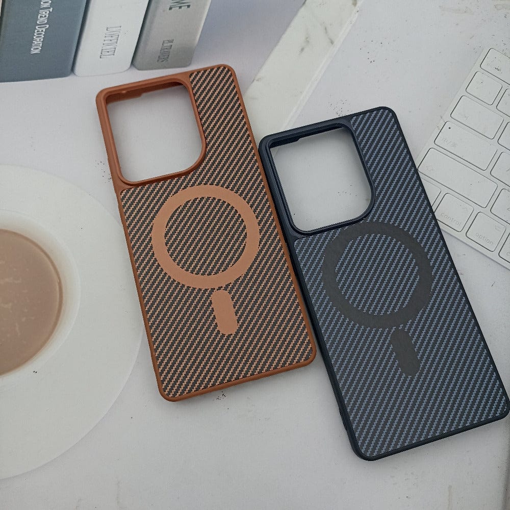 Carbon Fiber Megsafe Design Phone Case for Moto Edge 50 Back Cover Onezeros.in