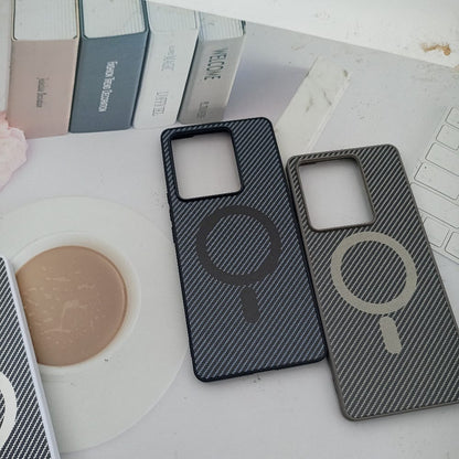 Carbon Fiber Megsafe Design Phone Case for Vivo Y200 Pro Back Cover Onezeros.in