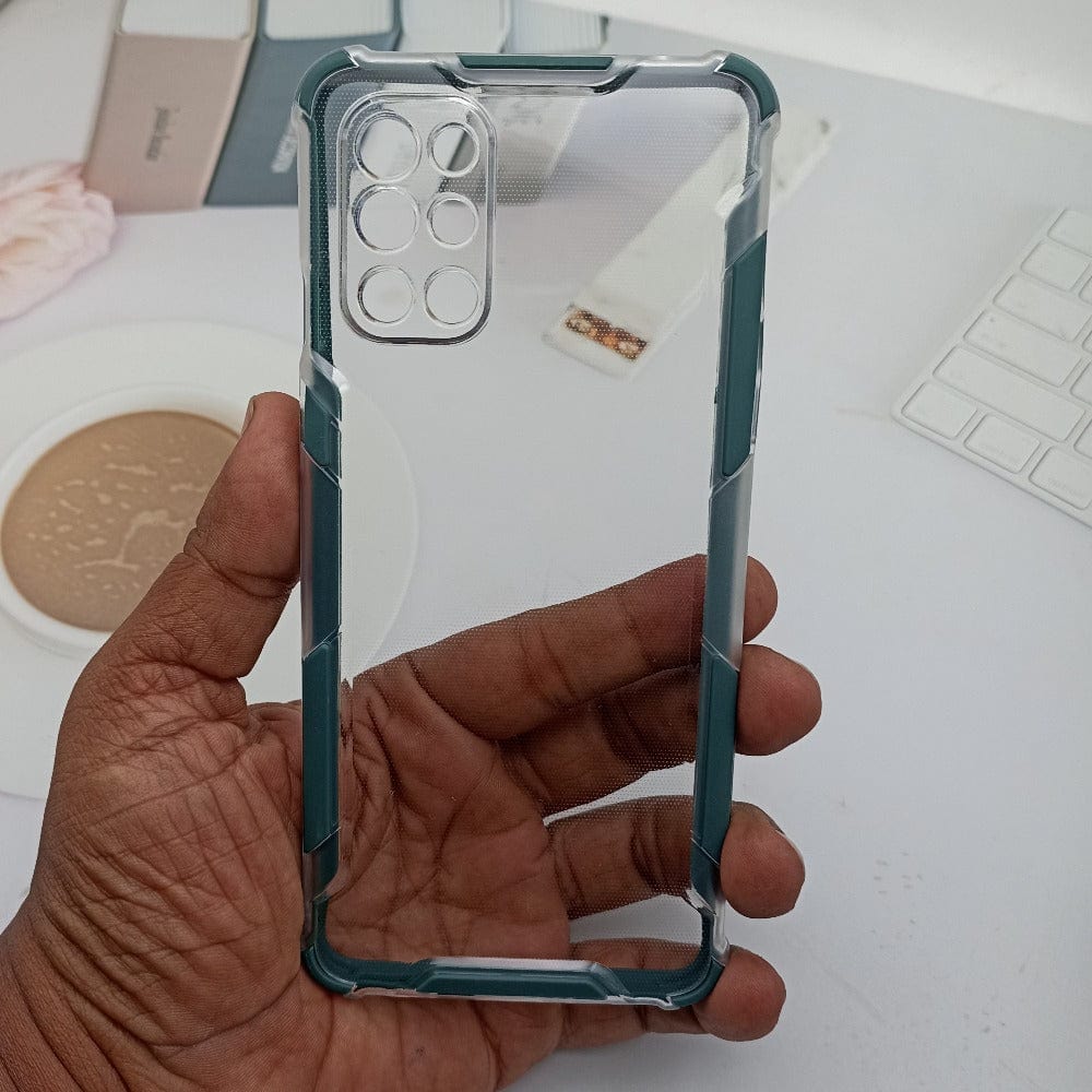 Clear Acrylic Transparent Phone Cover For OnePlus 8T/9R Back Case Dark Green Onezeros.in