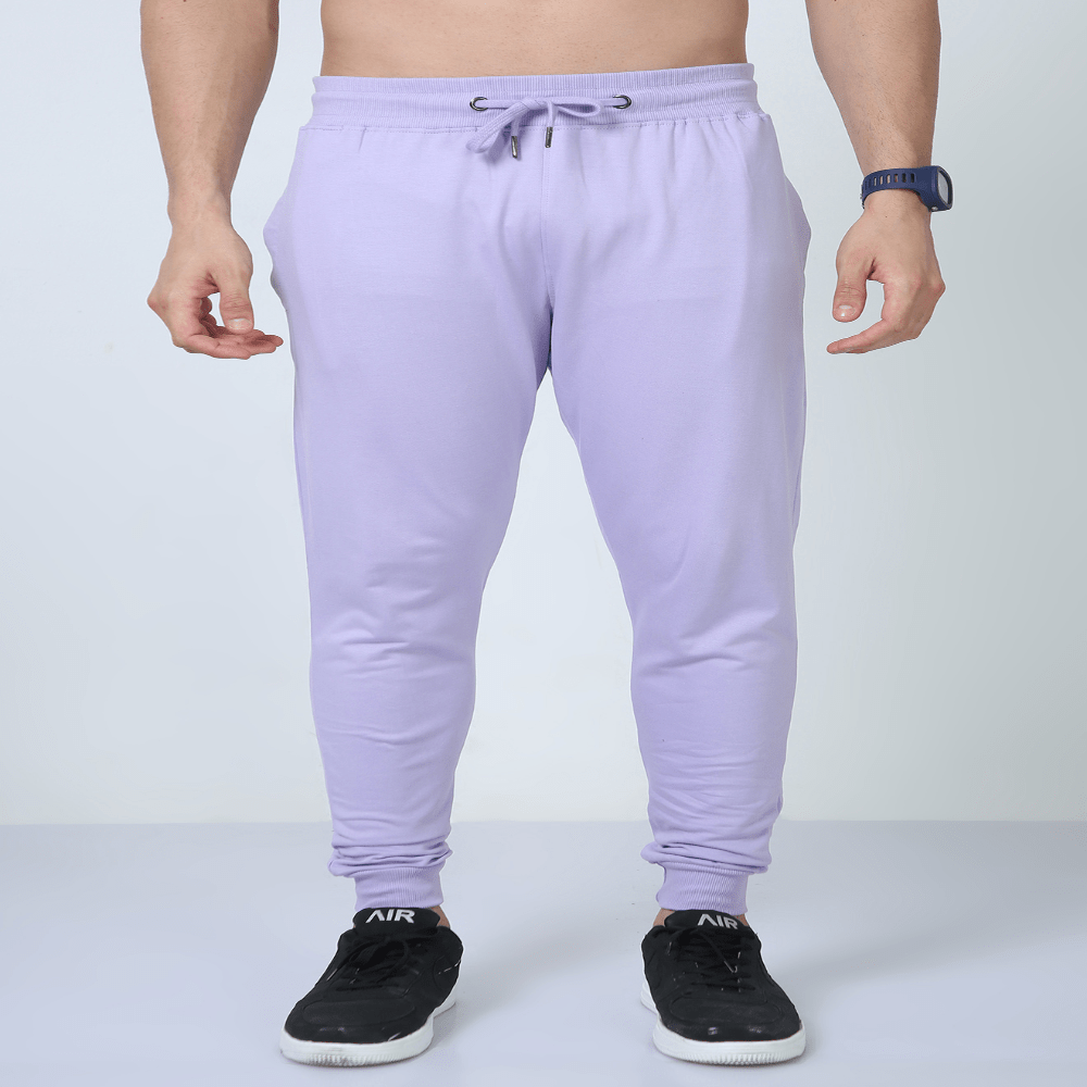 Cotton Joggers Track Pants for Unisex Lavender / S Qikink