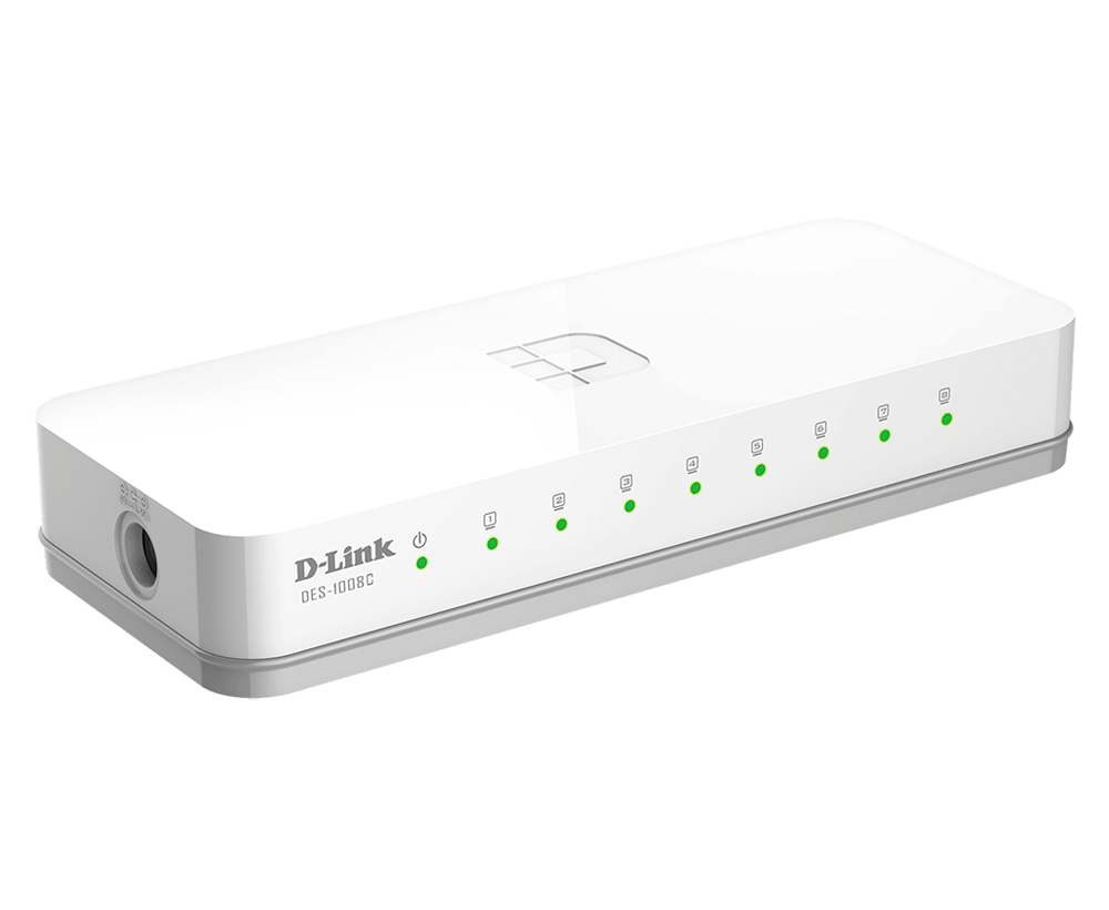 D-Link 8-Port 10/100 Mbps Unmanaged Switch (DES-1008C) Onezeros.in