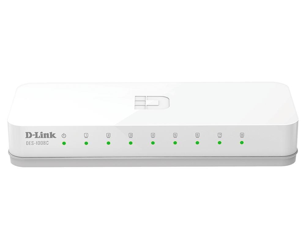 D-Link 8-Port 10/100 Mbps Unmanaged Switch (DES-1008C) Onezeros.in