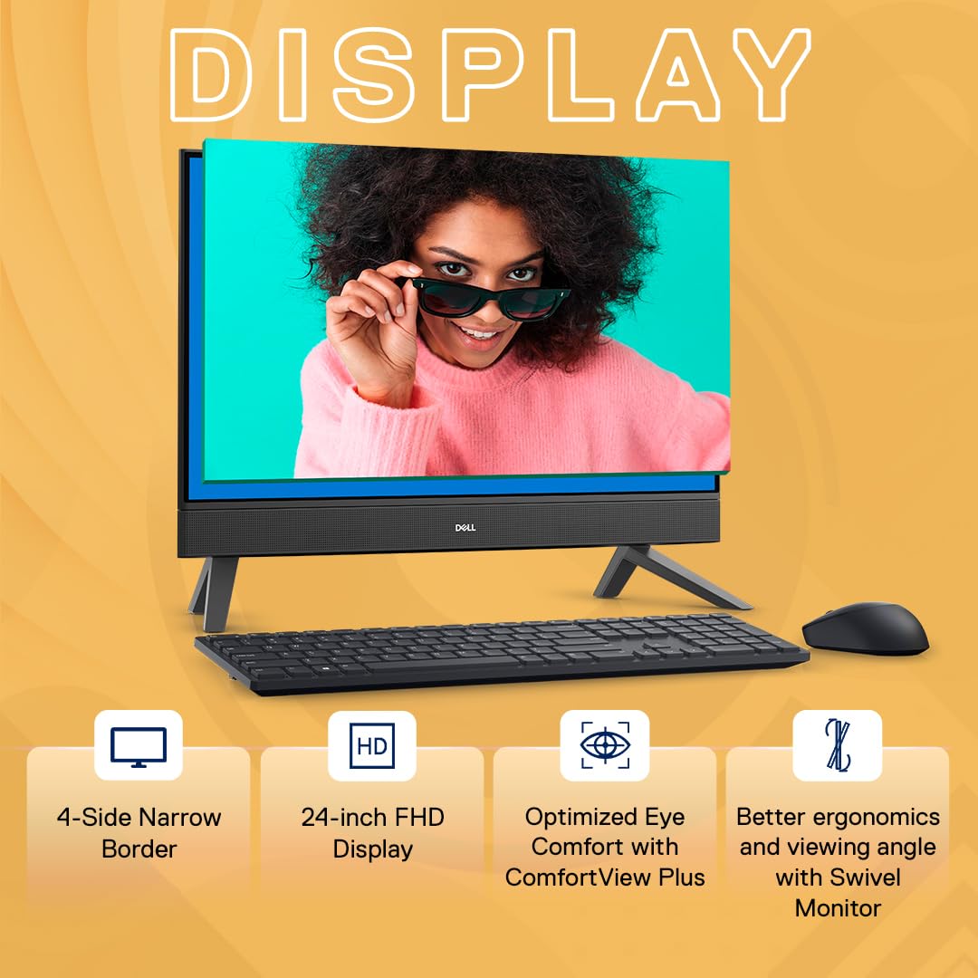 Delled 5420 All-in-One Desktop (Core i3-13 th Gen/8GB/512 SSD/23.8 FHD/Black) Onezeros.in