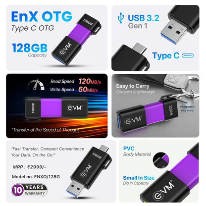 EVM EnX 128GB Type-C OTG Flash Drive 128 GB SanDisk