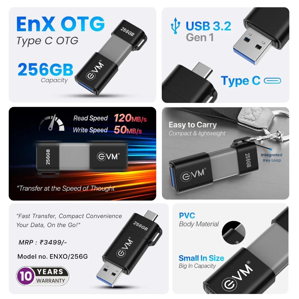 EVM EnX 256GB Type-C OTG Flash Drive 256 GB SanDisk