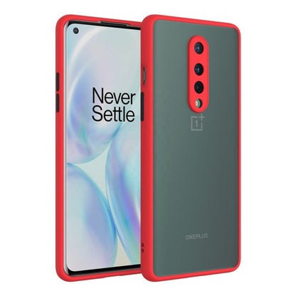 Frosted Smoke Cover for OnePlus 8 Camera Protection Phone Case Red Onezeros.in