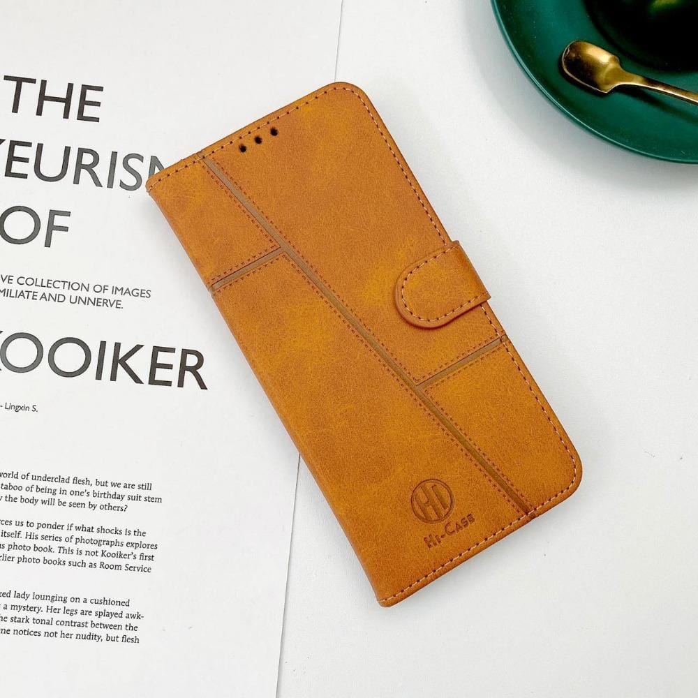 Hi Case Neo Leather Flip Cover for OPPO A16k Phone Case Alloy orange Onezeros.in