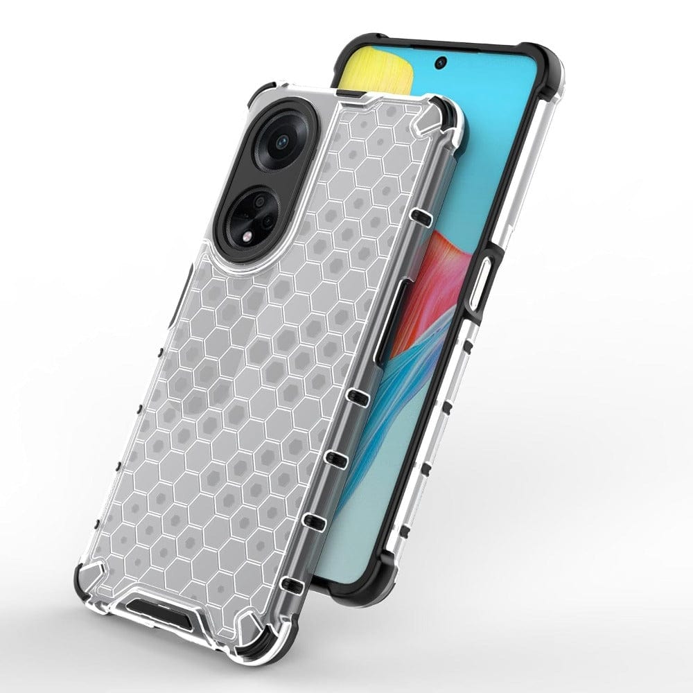 Honeycomb Design Phone Case for OPPO F23 5G Mobile Cover White Onezeros.in