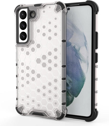 Honeycomb Design Phone Case for Samsung Galaxy S23 Back Cover White Onezeros.in