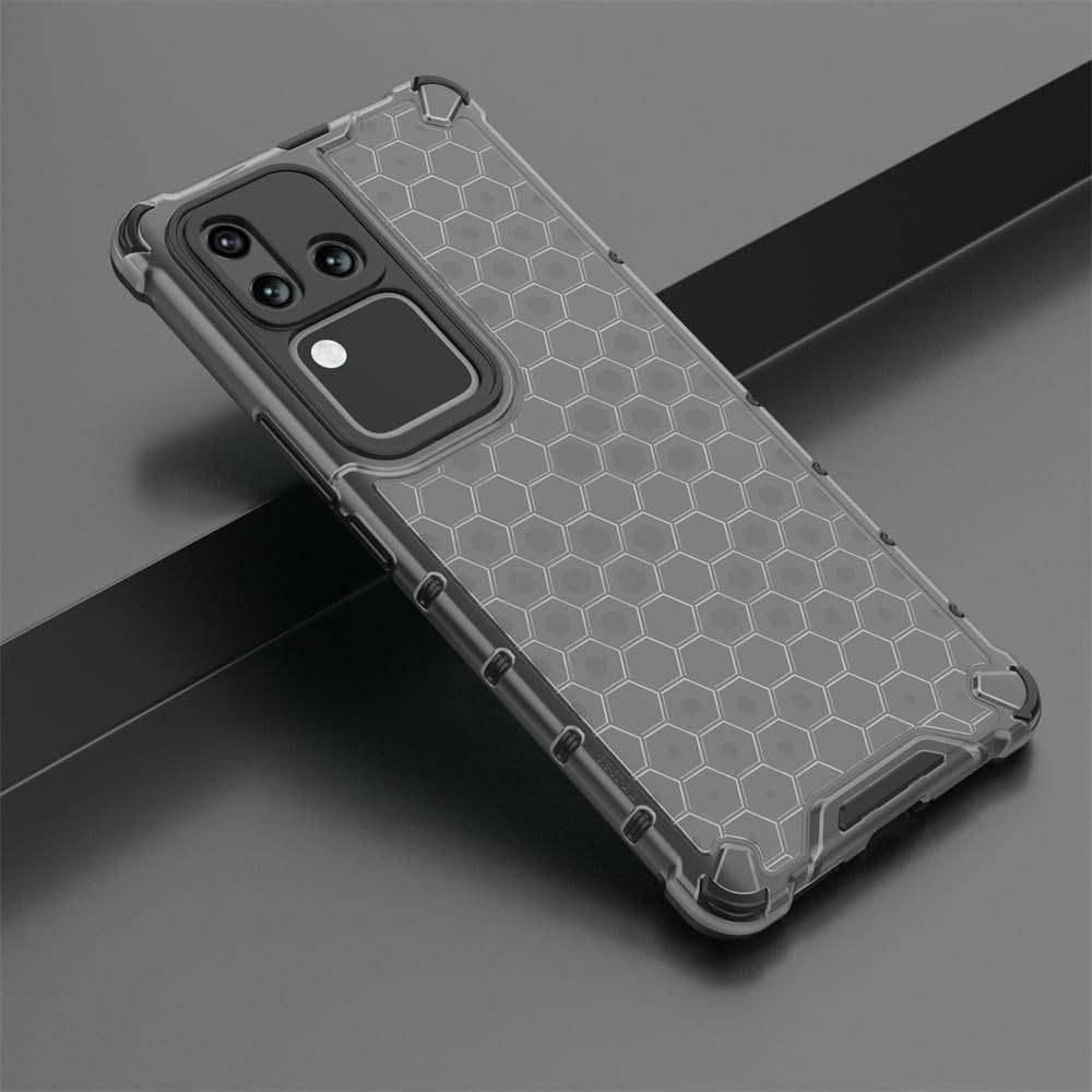 Honeycomb Design Phone Case for Vivo V30 Mobile Cover Grey Onezeros.in