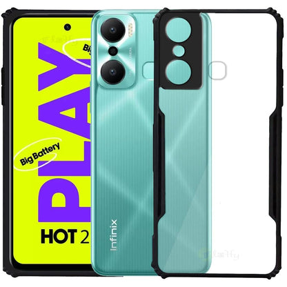 Hybrid Slim Transparent Phone Case For Infinix Hot 20 Play Back Cover Onezeros.in