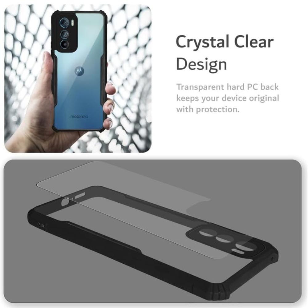 Hybrid Slim Transparent Phone Case For Moto Edge 30 Back Cover Onezeros.in