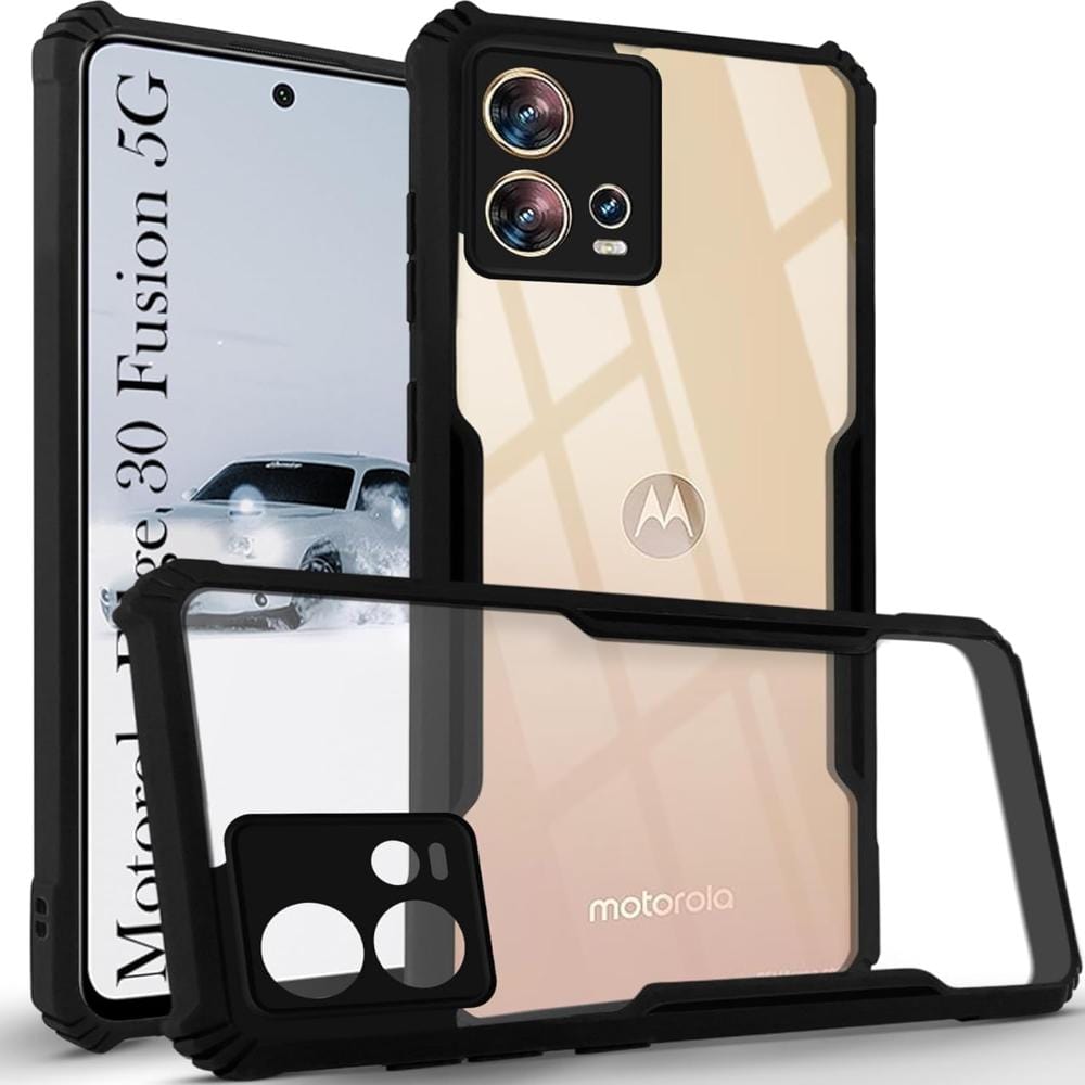 Hybrid Slim Transparent Phone Case For Moto Edge 30 Fusion Back Cover Onezeros.in