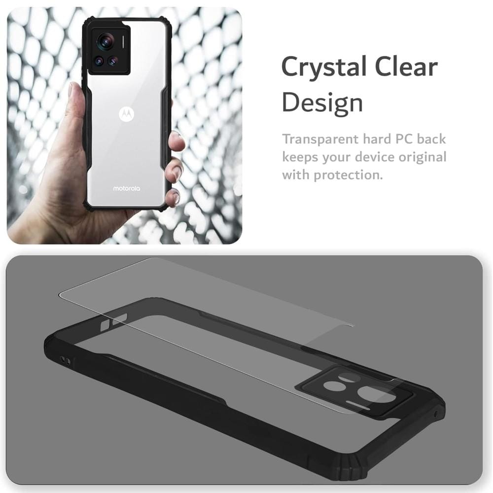 Hybrid Slim Transparent Phone Case For Moto Edge 30 Ultra Back Cover Onezeros.in