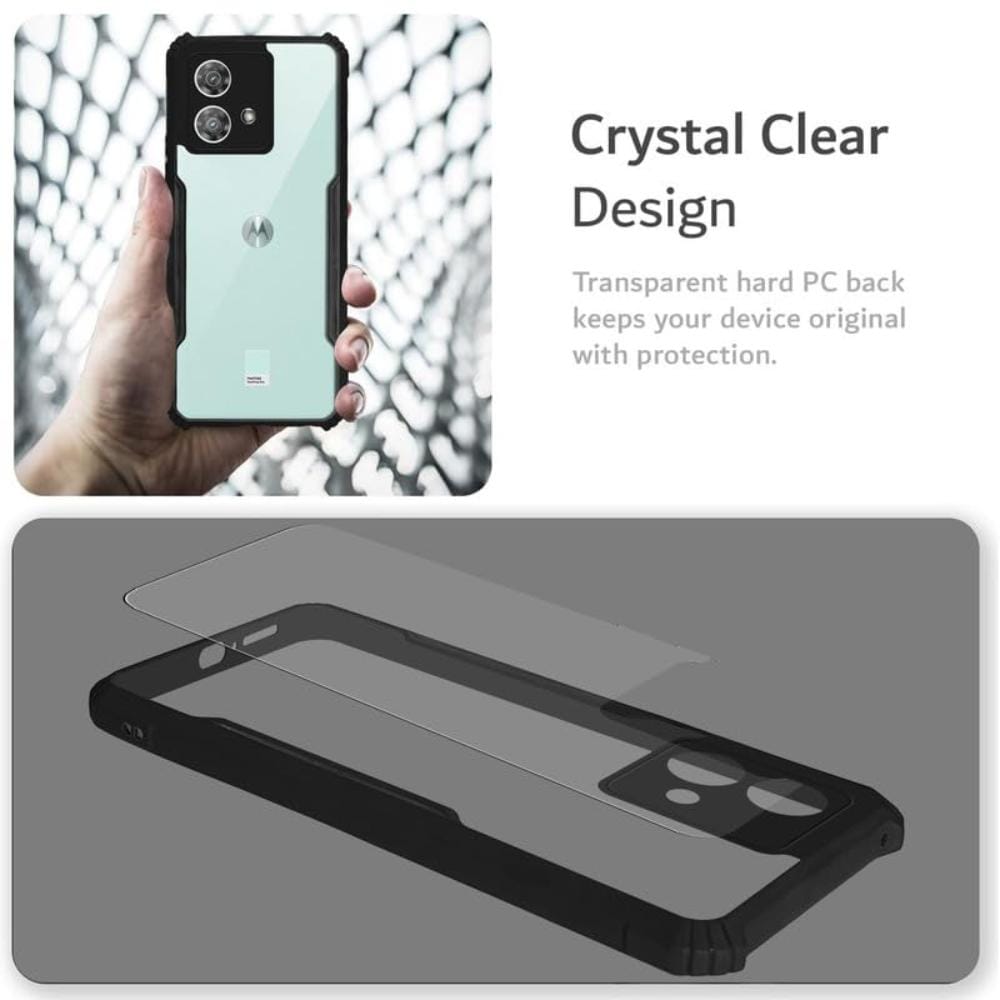 Hybrid Slim Transparent Phone Case For Moto Edge 40 Neo Back Cover Onezeros.in