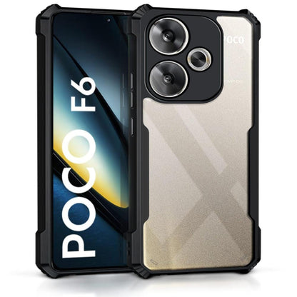 Hybrid Slim Transparent Phone Case For POCO F6 Back Cover Onezeros.in