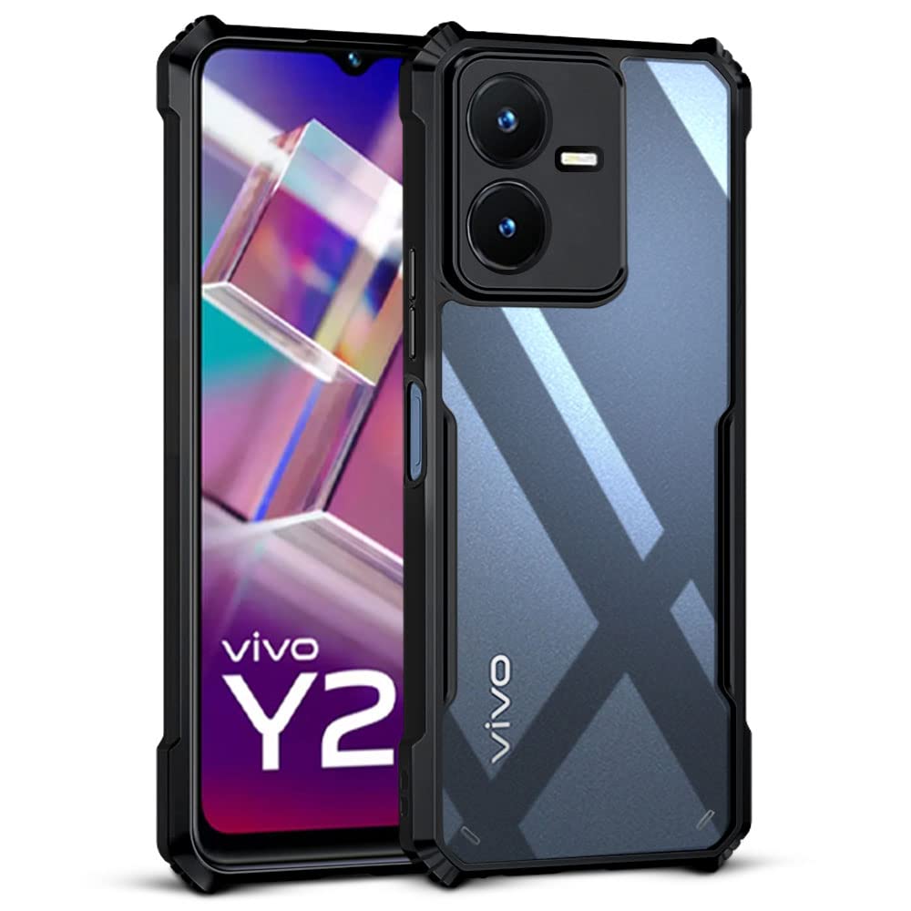 Hybrid Slim Transparent Phone Case For Vivo Y22 Back Cover Onezeros.in