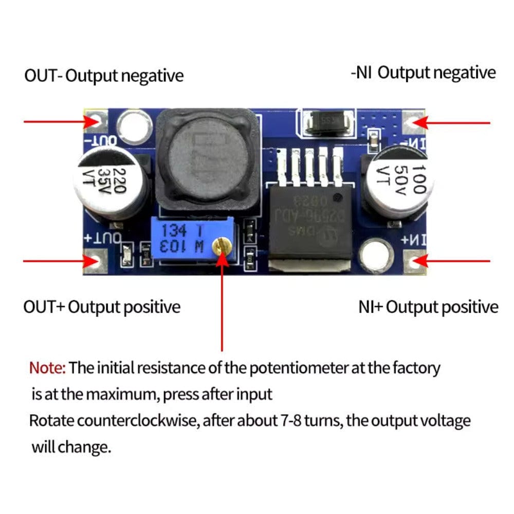 LM2596 DC-DC Step Down Power Supply Module Onezeros.in