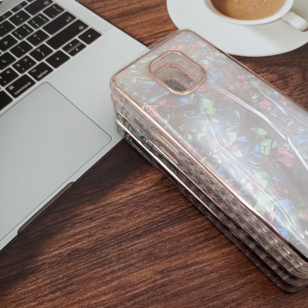 Marble Pattern Back Cover For Redmi Note 9 Pro Phone Case With Pop Up Holder Onezeros.in